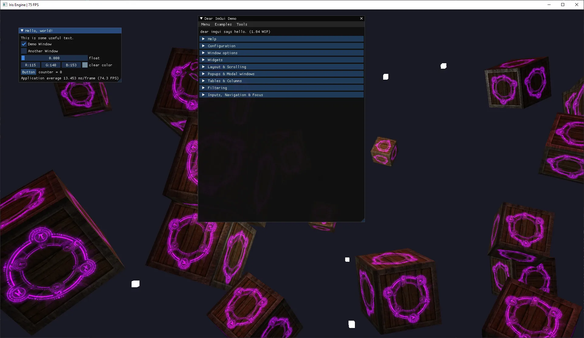 Dear ImGui demo