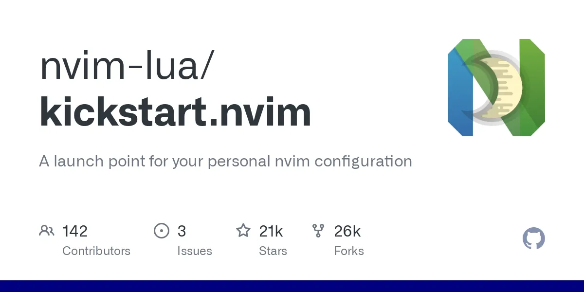 A launch point for your personal nvim configuration - nvim-lua/kickstart.nvim