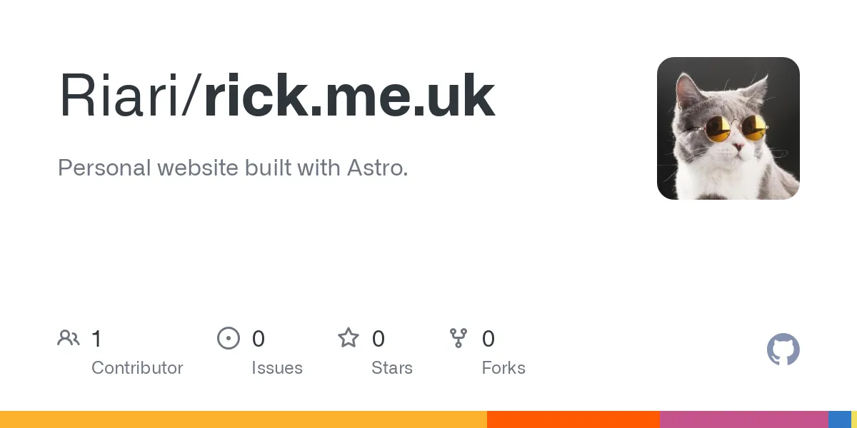 Personal website built with Astro. Contribute to Riari/rick.me.uk development by creating an account on GitHub.